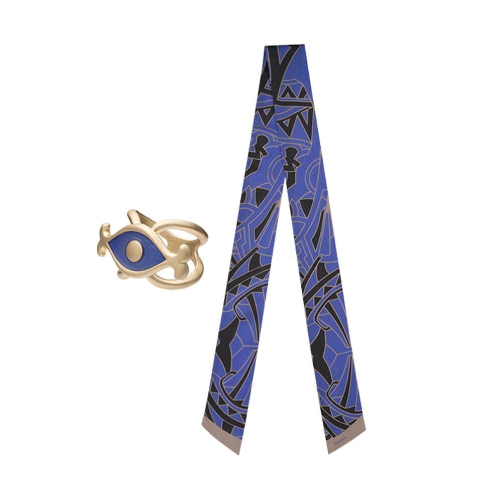 3076 GENSHIN IMPACT Resplendent Feast Series Scarf & Scarf Clip Set - Cyno
